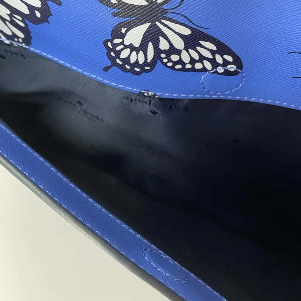 Kate Spade Blue and Black Butterfly Laptop Sleeve